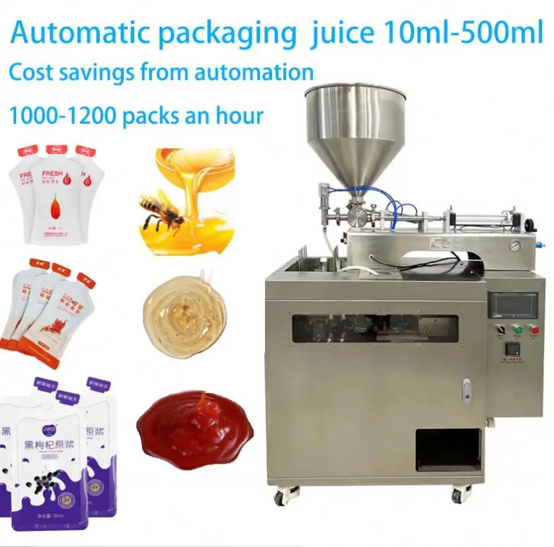 Automatic ketchup juice honey filling packaging beverage liquid snacks paste sachets sealing packaging machines for honey juice