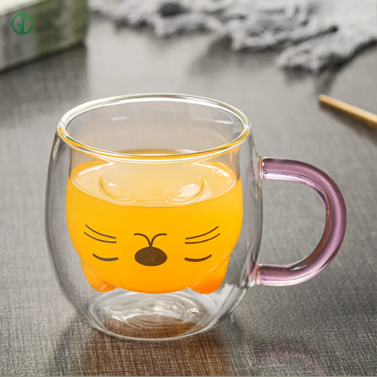 250ml High Temperature Resistant Animal cat Shape Cup lovely mug for gift milk drinking mug