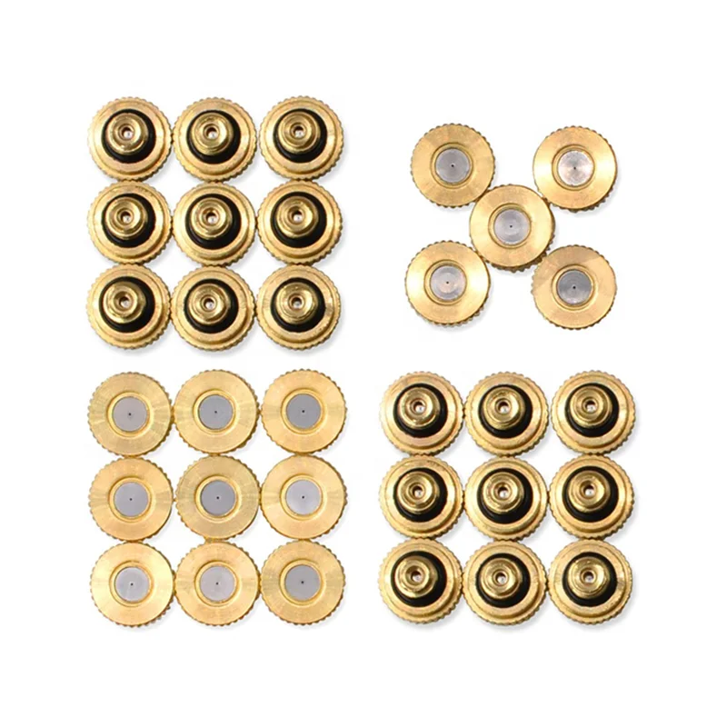 
Brass Misting Nozzles Replacement Heads for Garden Patio Lawn Landscaping Dust Control and Outdoor Cooling Mister System 