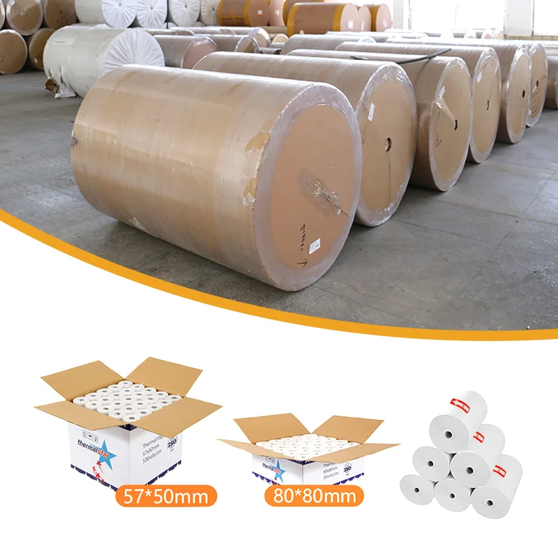 Free Sample 80mm 57mm Cash Register Till Receipt Tape Printing Papel Termico Pos Terminal Thermal Paper Roll