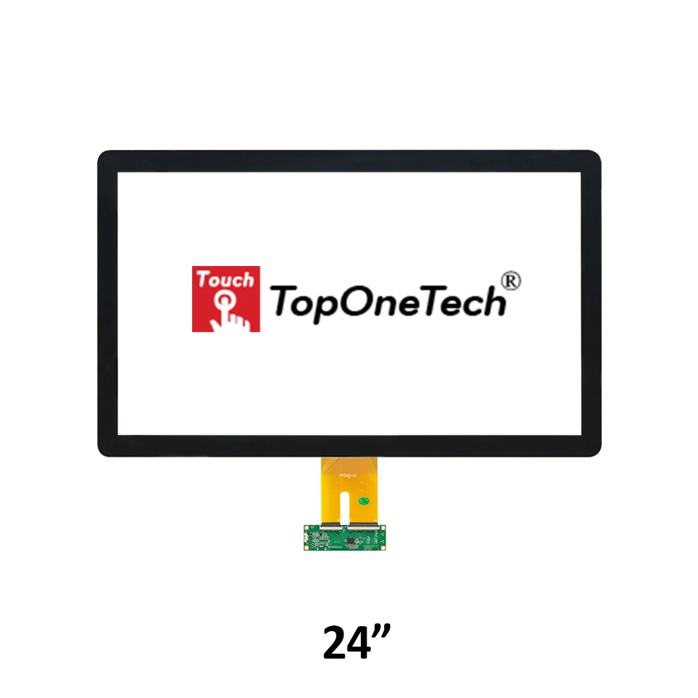 
OEM Custom 24 inch Open Frame Projected Capacitive Multiple Touch Screen Panel for Air Optical Bonding Work with Fingers 