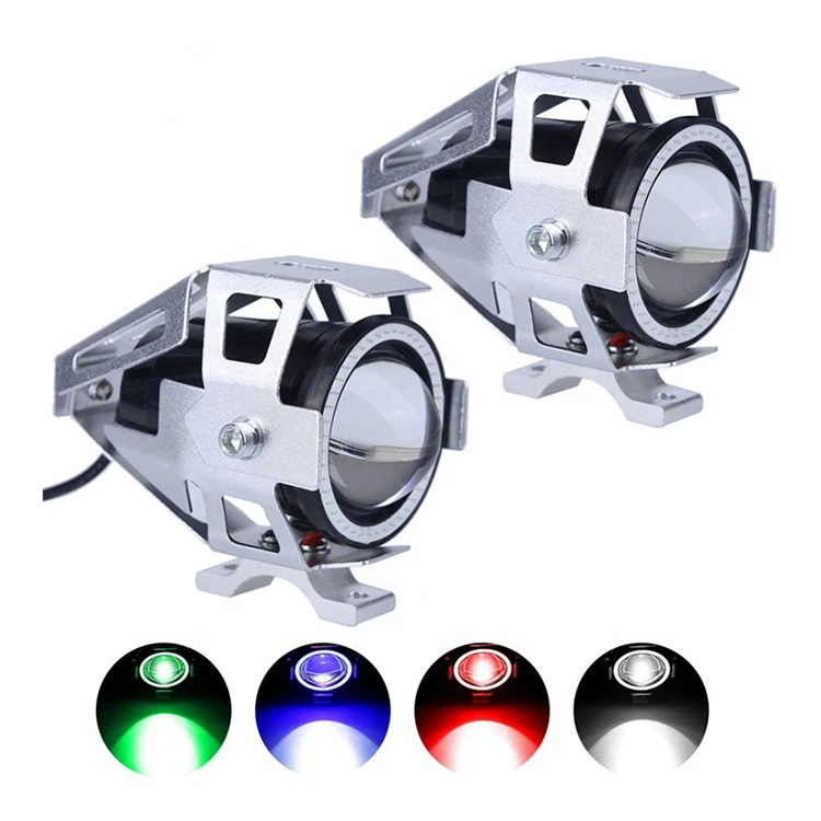 
New Design Angel Eyes Universal Spot Light Auxiliary Light Motorcycle led Light Motorbike Led Headlight 
