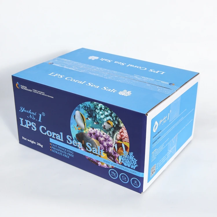 2024 High Calcium Reef Coral Sea Salt for Fish Farming Fine Grain Dissolves Quickly Stocked Plastic Glass Packed Boxes Aquariums