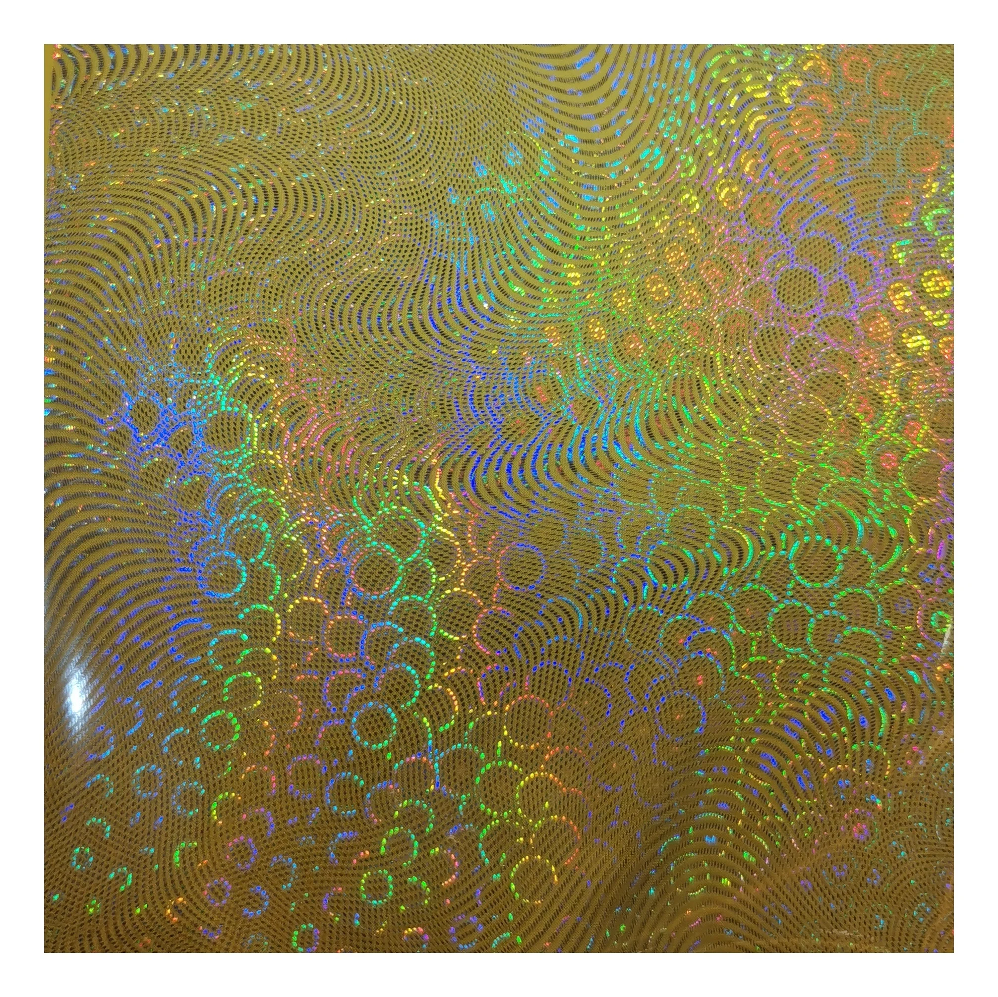 Self adhesive laminated holographic film for garments decoration partial hologram silver Transparent Hot stamping foil texture