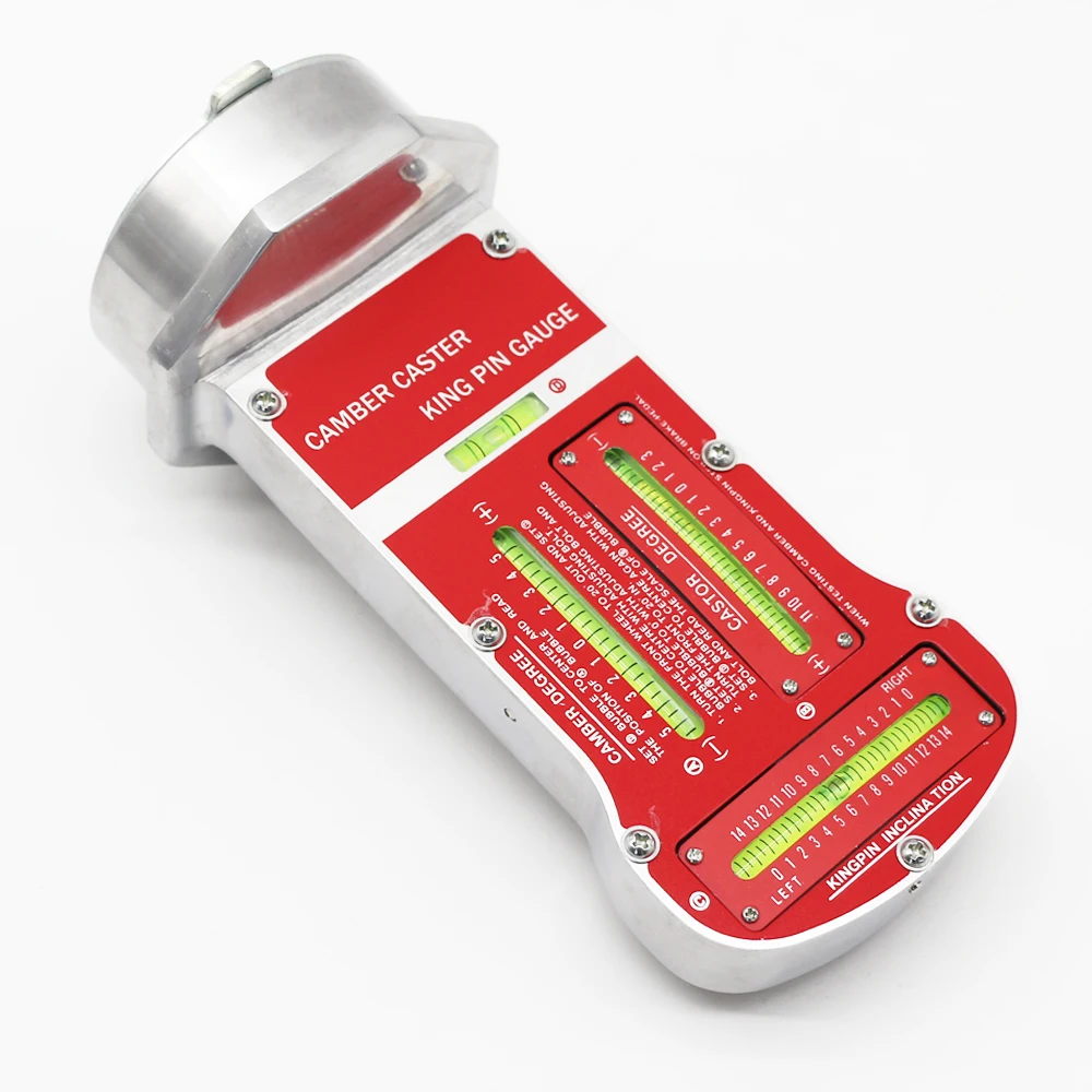 Automotive Front Wheel Camber Locator with Magnetic Camber, Caster and Main Pin Camber Gauge Precision Measurement