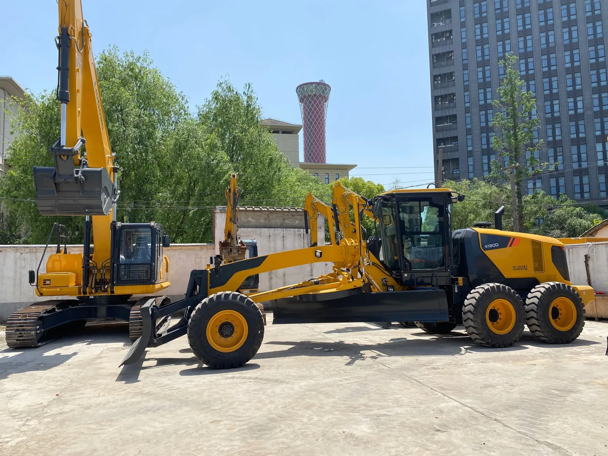 China High Quality 180hp Construction Equipment Motor Grader 4180D CLG4180D (With Front dozer&Rear Ripper) on sale