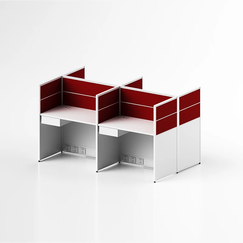 Wholesale Co-working 4 People Office Cubicle Workstations Desk Modern Office Partition Workstation Tables with Drawer