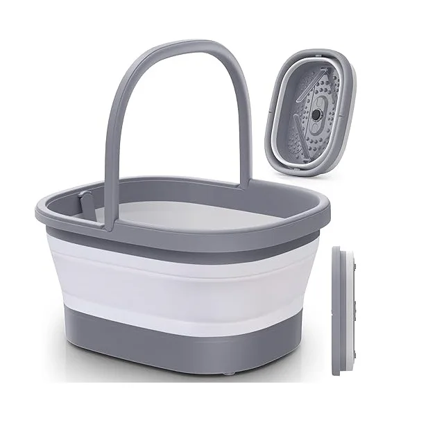Collapsible Foot Bath Soak Tub with Handle Portable Feet Spa Soaking Basin Bucket