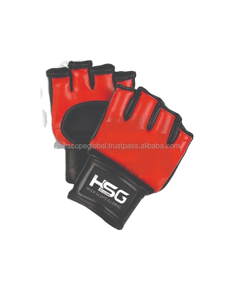 New Arrival MMA Gloves Half Fingers Model Artificial Leather Professional Club Training Gloves Unisex