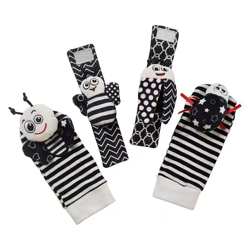 Wrist Rattles Foot Finder Rattle Sock Baby Toy Hanging   Arm Hand Bracelet Rattle Present Gift for Newborn Infant