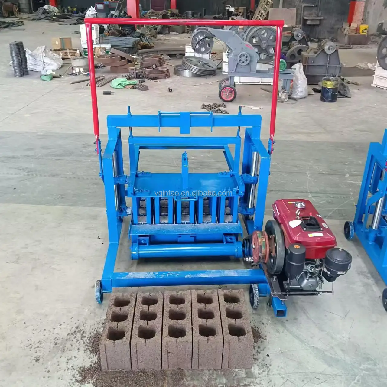 4-45 Small Manual Concrete Cement Block Brick Making Machine for sale in Uganda