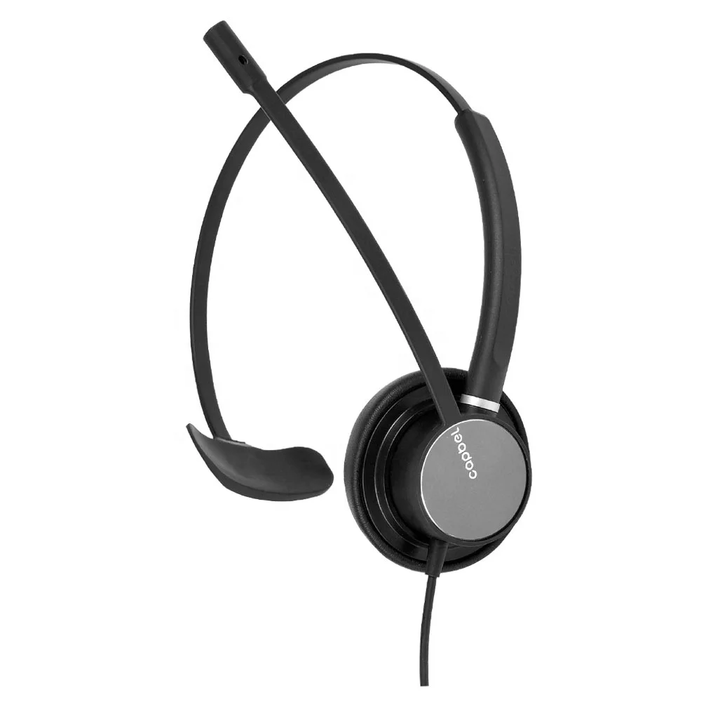 Customized Logo Single Ear Headphone Noise Cancelling Office Headsets for Call Centers Business Communication