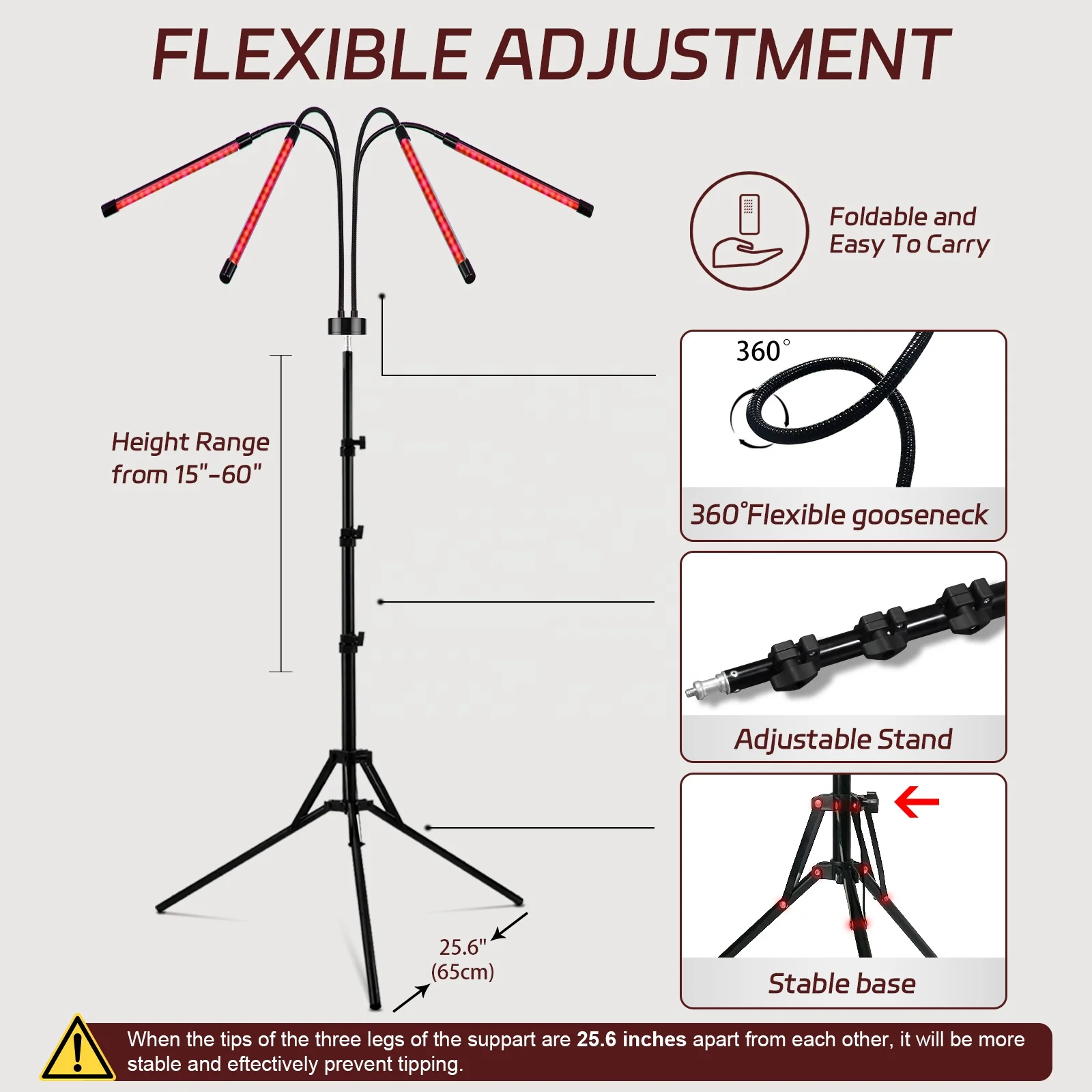 Red Light Therapy for Body with Tripod, Infrared Light Therapy Device, 660nm850nm Deep Red Light for Face, Neck, Back