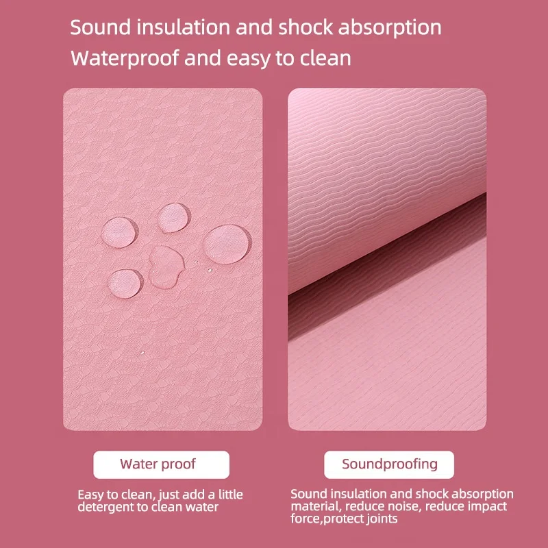 Exercise Yoga Jump Rope Mat 8mm Soundproof Home Fitness Mat Sport Jumping Mat Rope Skipping Pad Thickened Shock Absorption