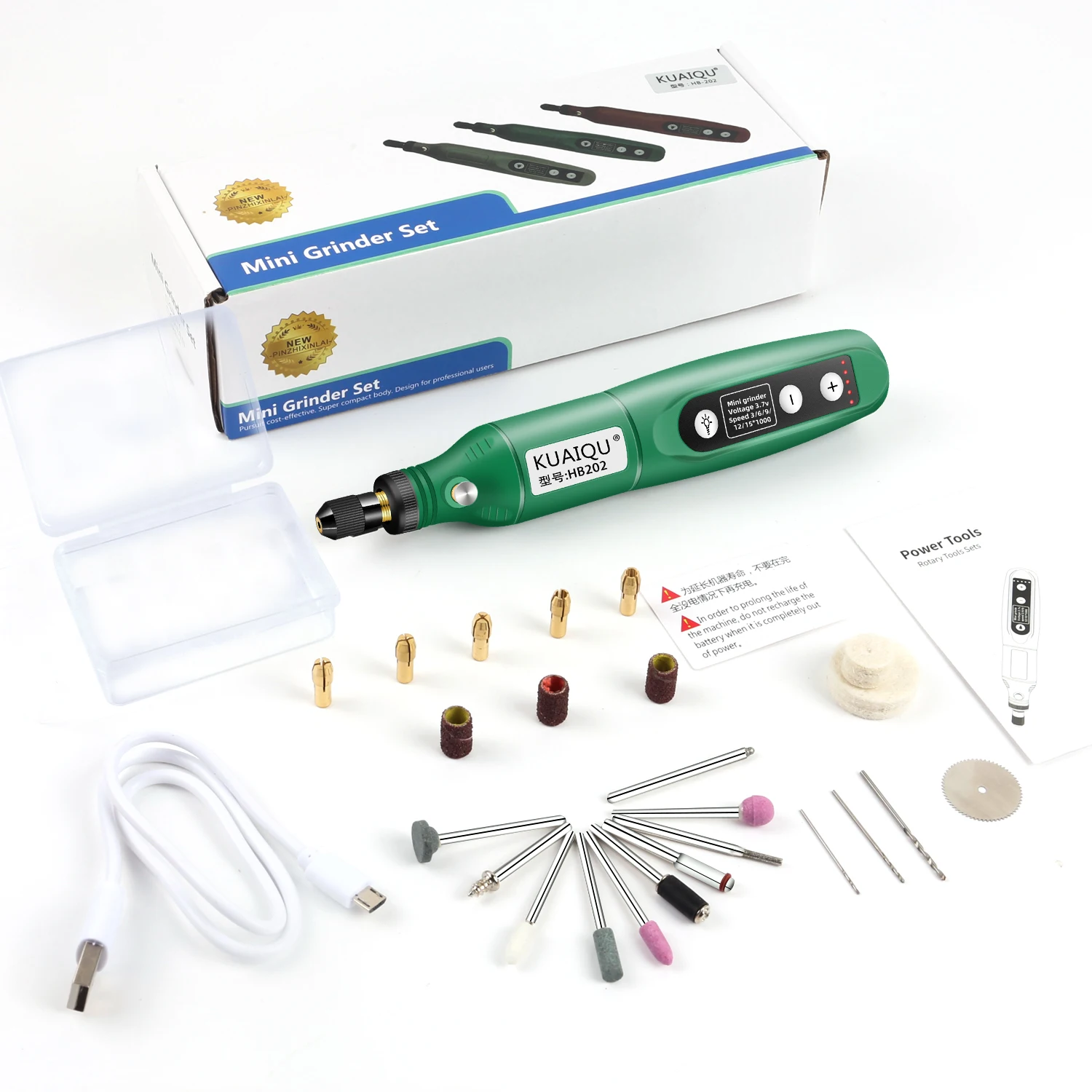 HB202 Variable Speed Mini Drill Rotary Electric Tool for Milling Accessories Adjustable Engraving Pen