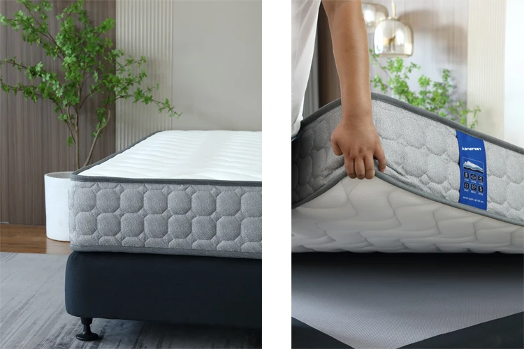 Manufacture Mattress Factory making Single Double Size Tight Top King Size Spring Mattress Pocket Spring Roll Up Mattress