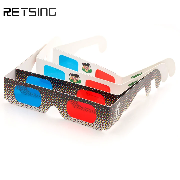 Eye Protection Glasses 3D Red and Blue Lens Movie Glasses