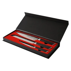 Amazon Hot Selling 3 Pcs Kitchen Knives Kitchen Knife Set With Wooden Handle 30Cr13 High Carbon Steel Knife With Gift Box