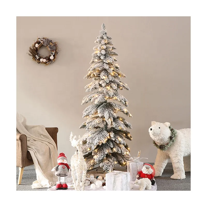 Hot Sale 120cm 4FT PVC Flock christmas  tree home decoration artificial led christmas tree