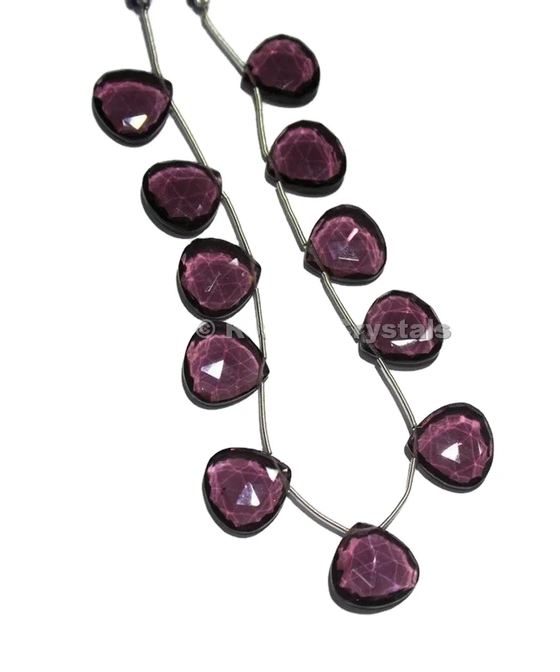 Wholesaler of Amethyst Quartz Faceted Heart Briolettes Beads | Get Amethyst Quartz Faceted Heart  Beads