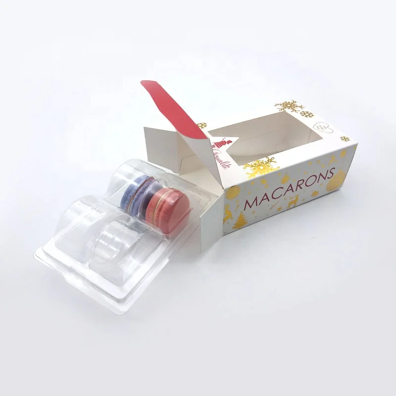 High quality customized 4, 6, 12, 24 macaron paper packaging box macaron gift box