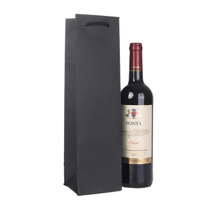 Custom Logo Cheap Printed Wine Bottle Holder Package Single Double Pack Paper Red Wine Bag With Printing and Handle
