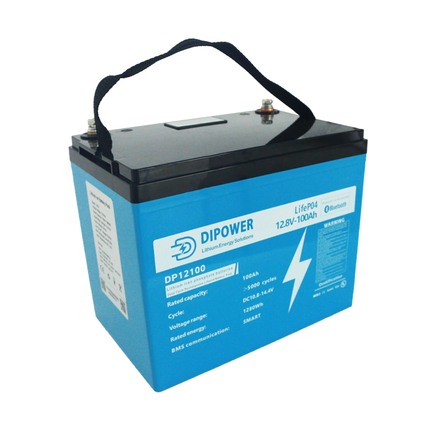Blue ABS, домашние литиевые батареи 12 В, 1000Wh 2560Wh 12,8 V, индивидуальные водонепроницаемые батареи LiFePo4 100Ah 200Ah 50Ah