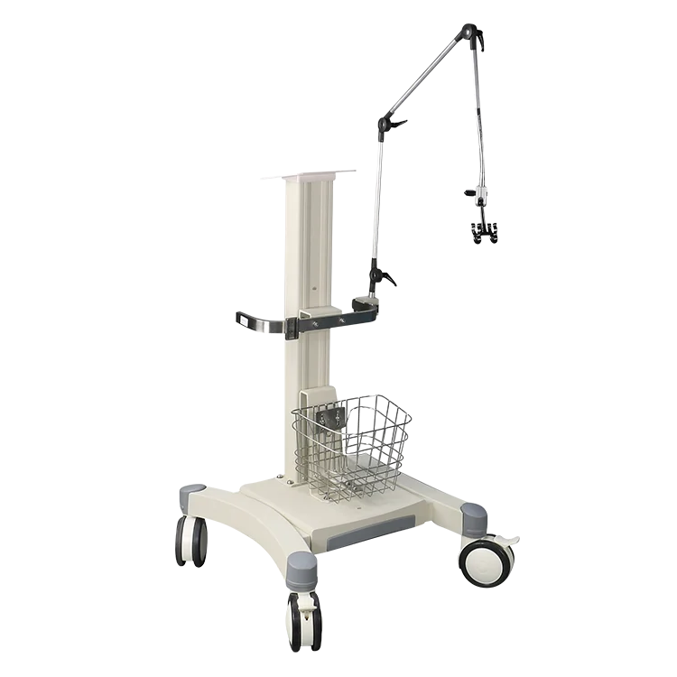Алюминиевая Мобильная вращающаяся тележка для медицинских тележек с опорным рычагом для оборудования для вентиляторов, ICU