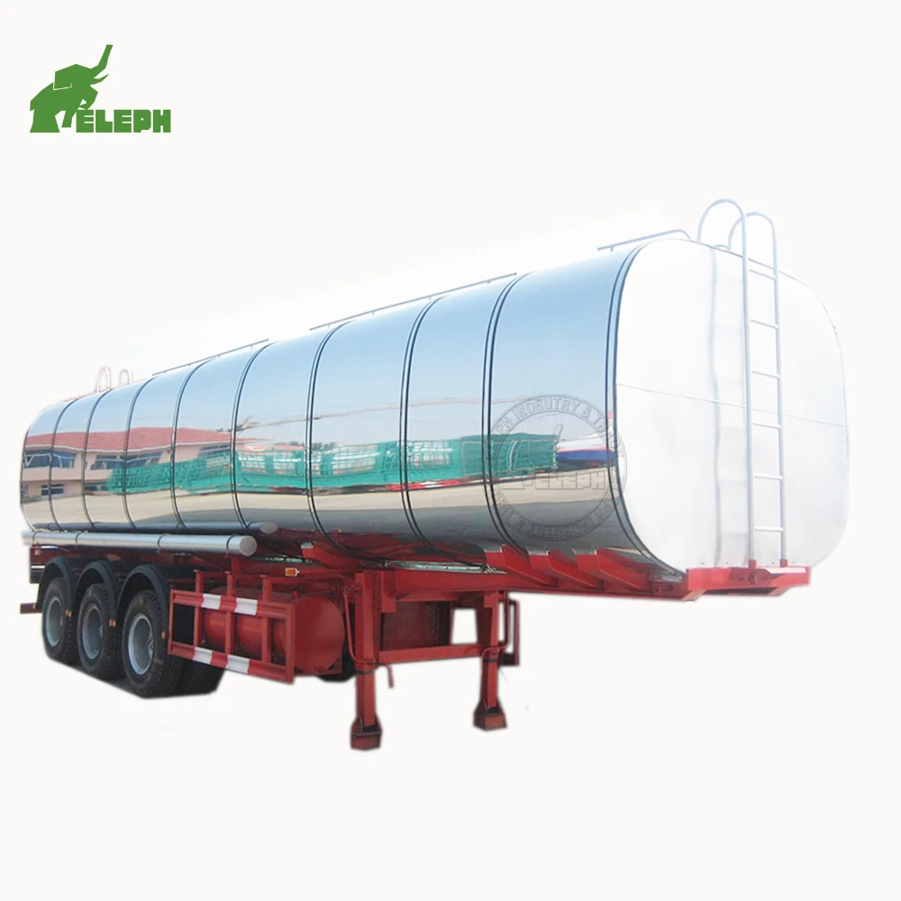 Factory Supply aluminum alloy stainless semi trailer steel material oil truck transport tanker semitrailer semi tank trailer