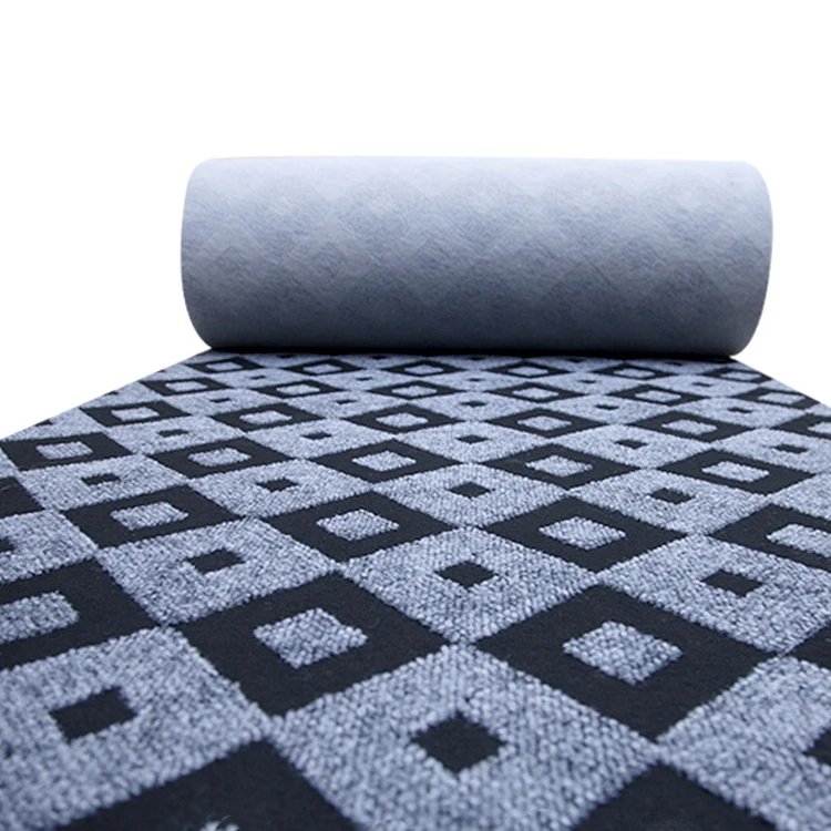 HENGJIU Factory decorative office hotel parlor hallway  polyester needle punched jacquard red carpet for events runner rugs