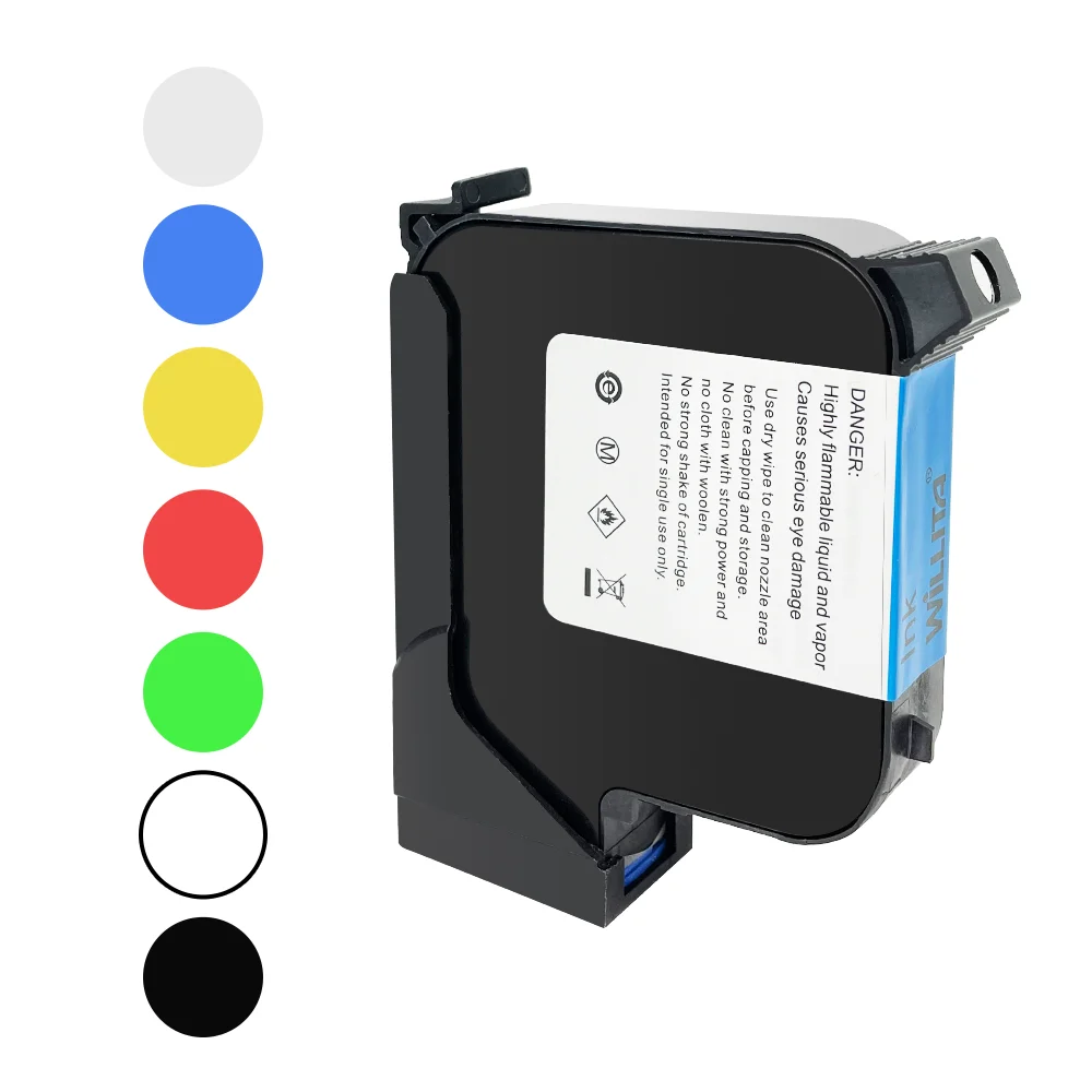 Factory Supply Solvent Ink Print Cartridge For TIJ 12.7mm Printer for Hand Jet Printing Machine