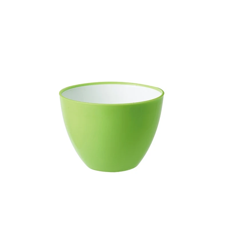 Modern Smooth Plastic Round Fruit Bowl Light Weight Ice Cream Rice Pasta Plastic Bowl