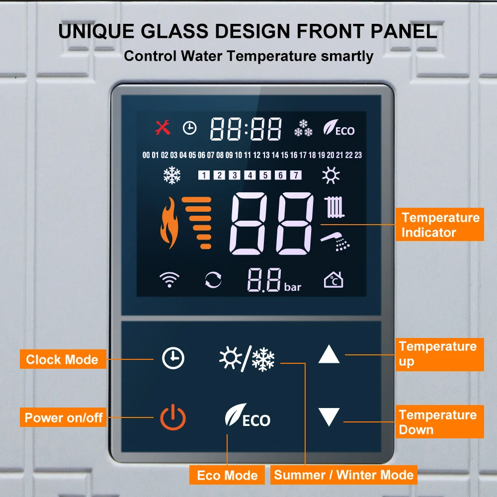 2022 ROC 26KW,28KW,32KW Wall Mounted Gas Boiler Water Heater  for Room Heating and Hot Water
