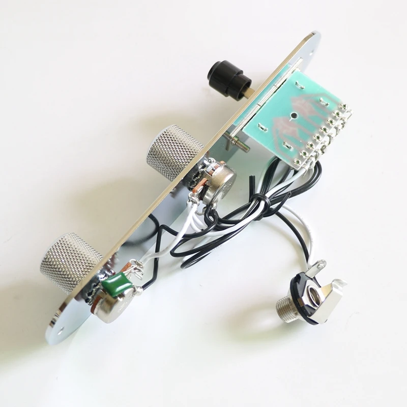 Donlis 34cm Prewired TL guitar control plate assembled with dome metal knobs and 3 way switch