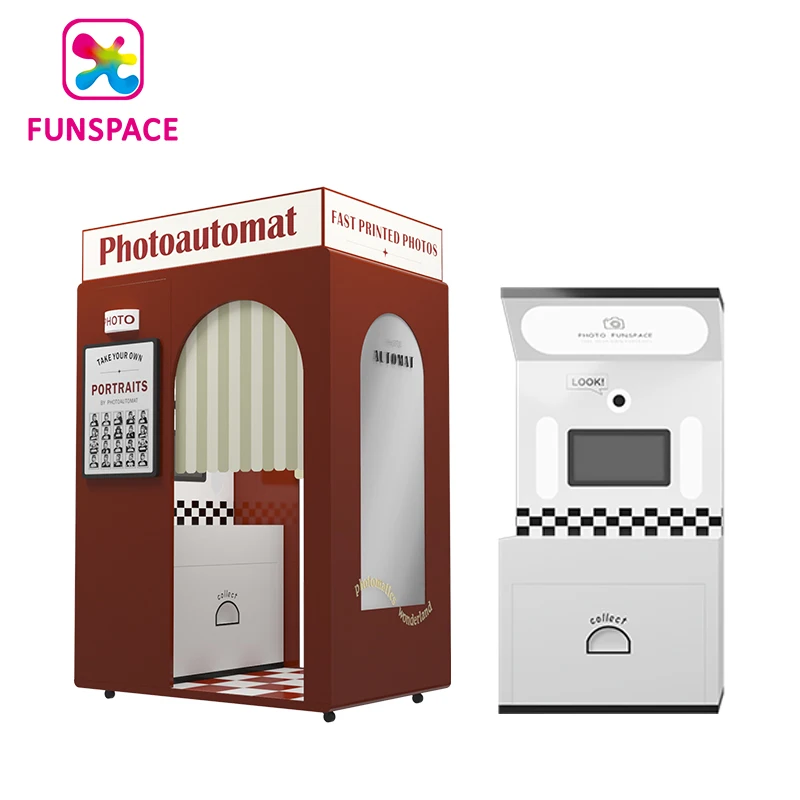 Funspace Shopping Mall Custom Shell Dslr Camera Photo Booth Host Machine Touch Screen Printer Selfie Photo Booth Kiosk