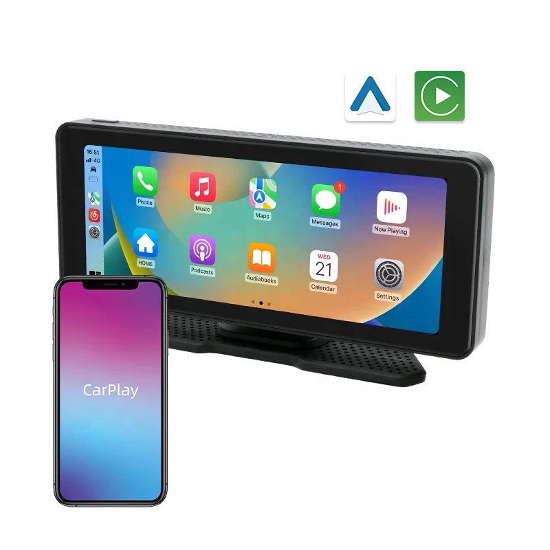 Цельная цена продаж android auto carplay экран приборной панели 6 86 7 мультимедийный автомобиль с адаптером