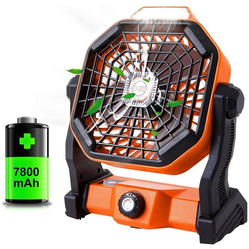 Portable Camping fan LED lantern Ceiling Fans USB Rechargeable Lamp with Hanging Hook Outdoor Bedroom Home Travel equipment