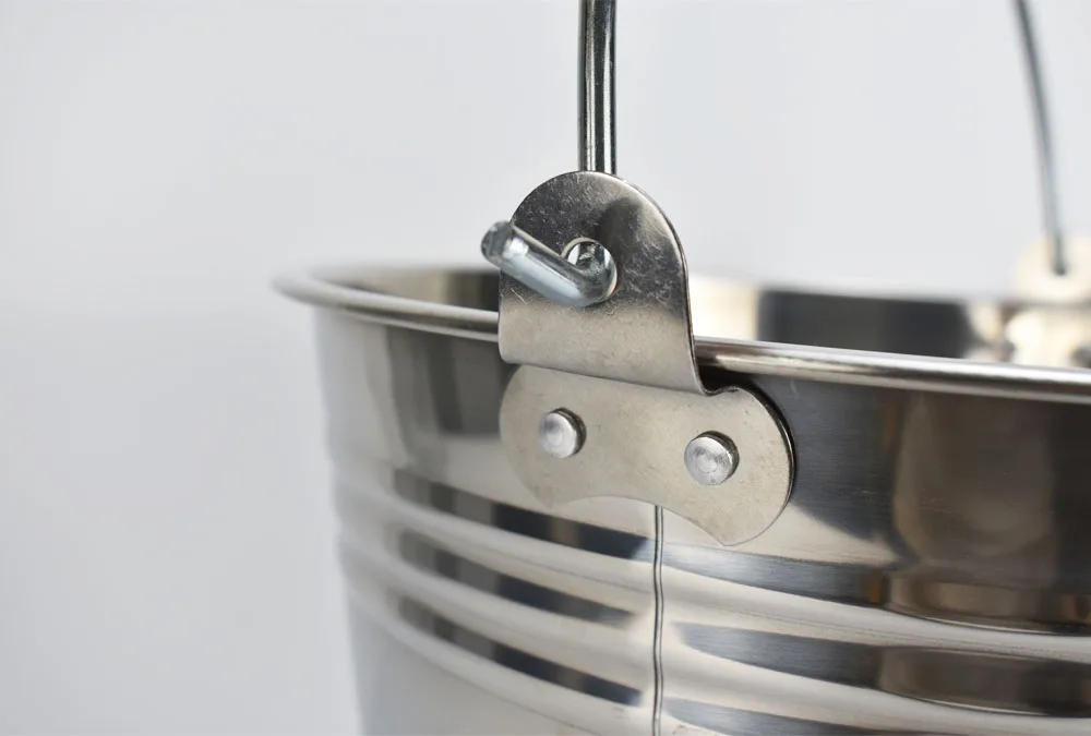 Custom LOGO Metal Bucket Stainless Steel Water ice Bucket With Handle