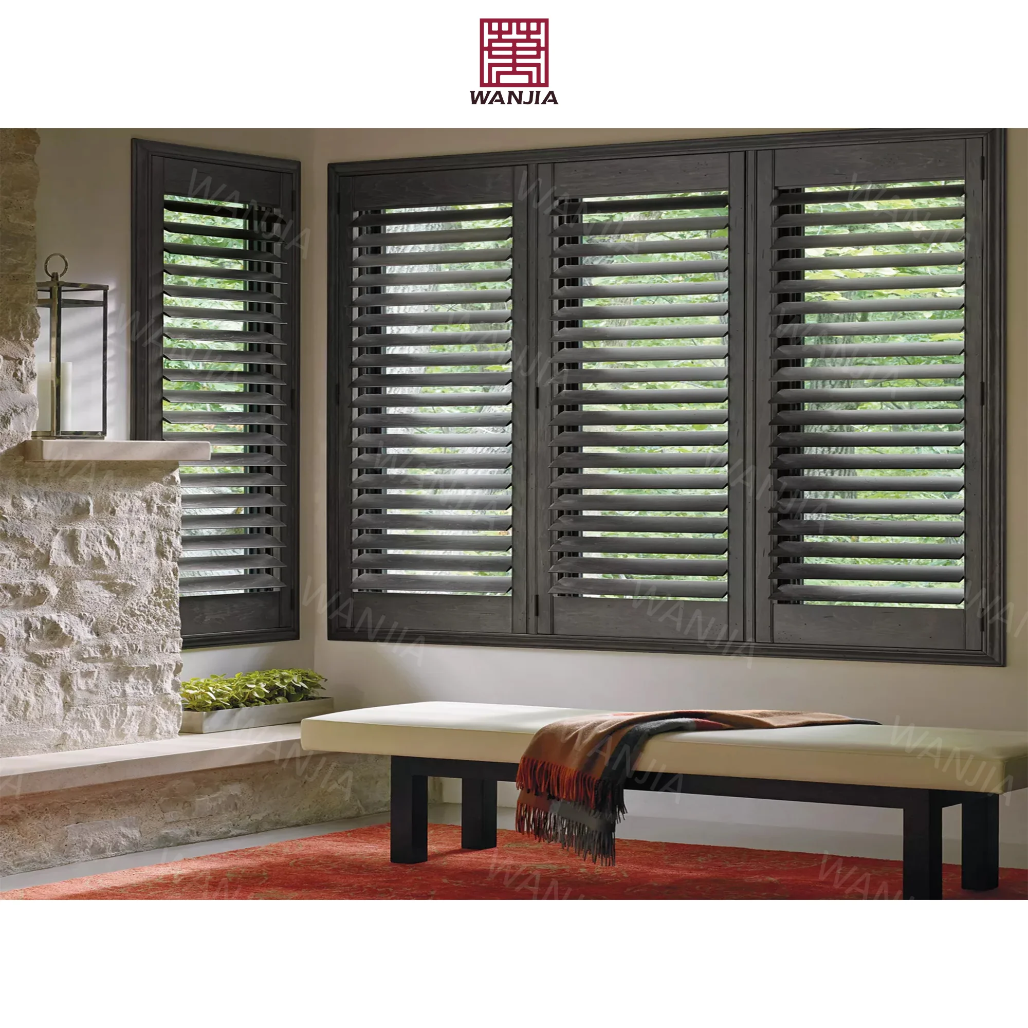 Supplier Apartment Privacy Shutters Aluminum Shutters For Windows Internal Louvre Security Shutters Window