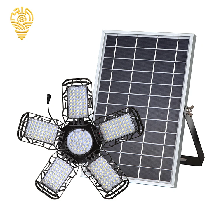 Hot Sale Smd Abs Intelligent Light Control Folding Garage Lights Outdoor 60w 80w 120w 200w Solar Led High Bay Light