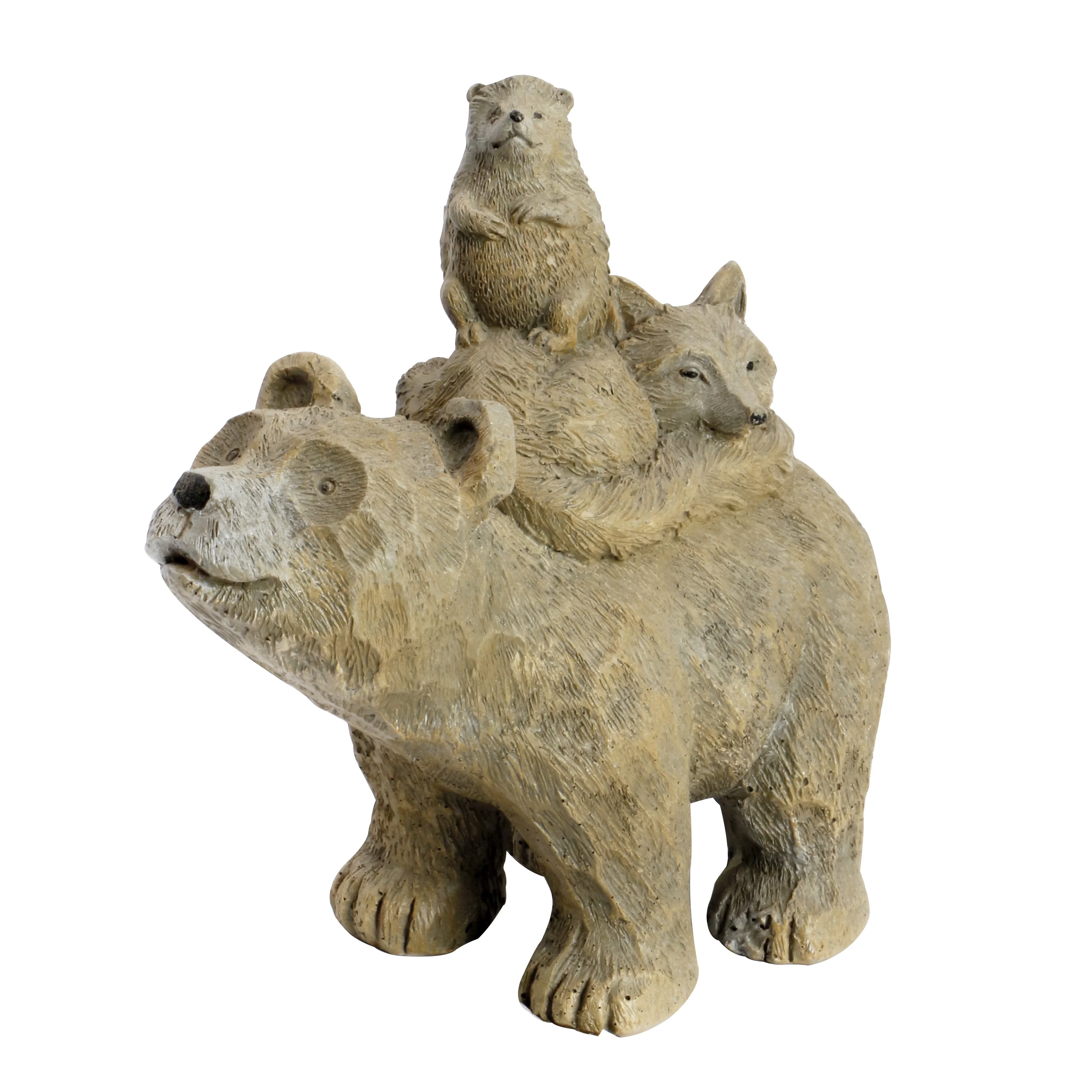 Полимерная Осенняя статуя медведя на заказ, настольное украшение и подарки, дизайнерские полимерные украшения, поделки, персонализированные животные