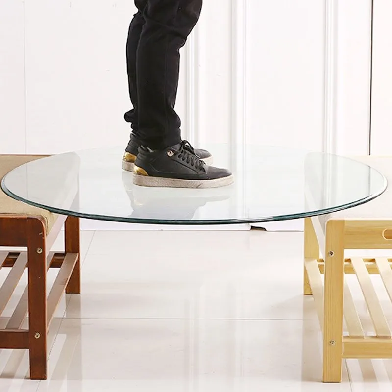 High Loading Capacity Clear Toughened Glass Round Tempered Inner Door/Outdoor Table Tops Replacement Glass