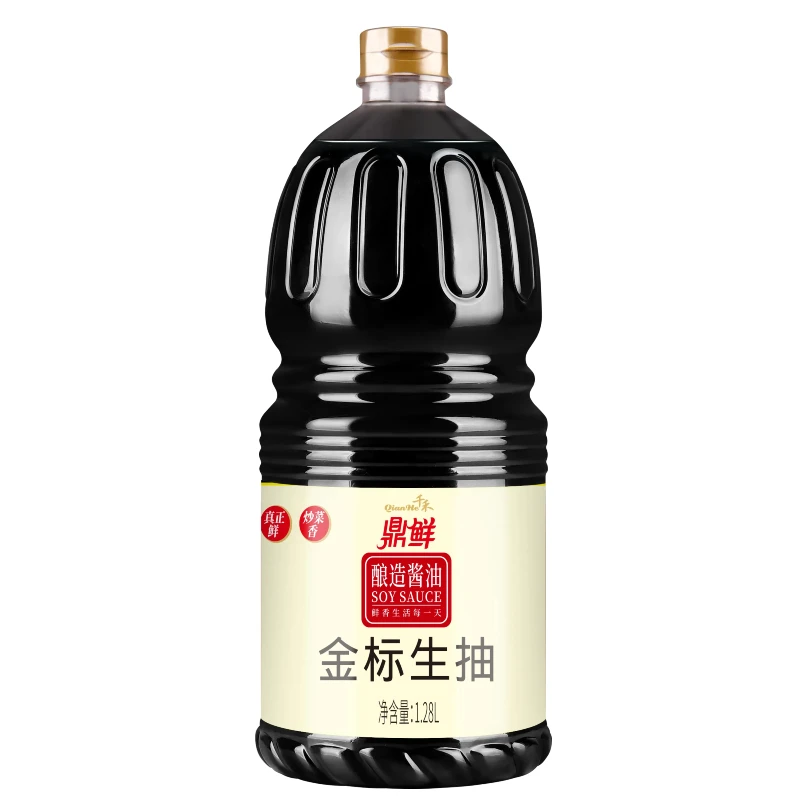 Factory Direct Sales Qianhe Zero additives Soy Sauce 1.28l Bottled Chinese Seasoning Essential For Restaurant