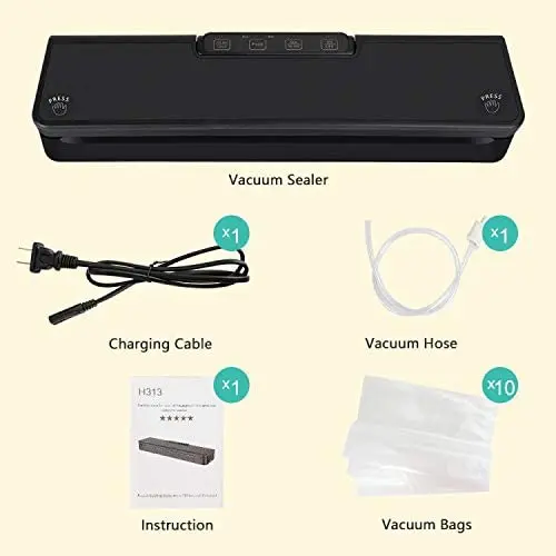 Fully Automatic Vacuum Sealer with Starter Kit Sous Vide Bags Rolls for Vacuum Sealing Dry Moist Mode