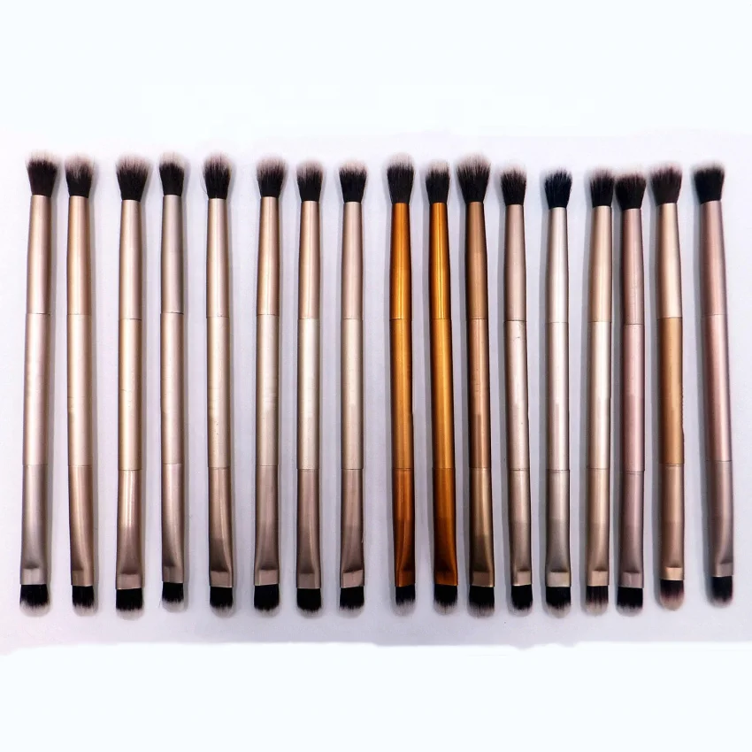 Double End Aluminum Eyeshadow Shading Brush Eye Powder Foundation Makeup Brush Single nk3 Double Headed Eye Shadow Brush