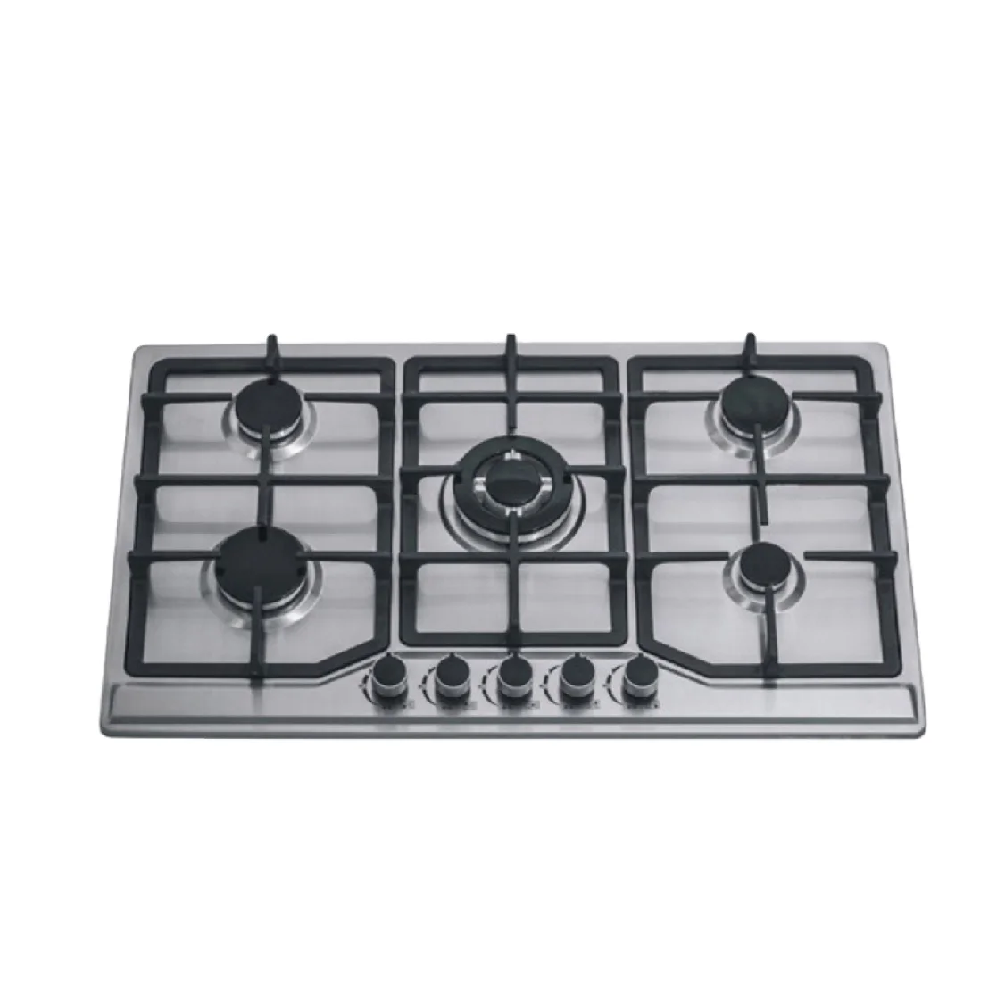 Popular Home Appliance Cooktops Built in 5 Burner Gas Hob Stainless Steel Panel
