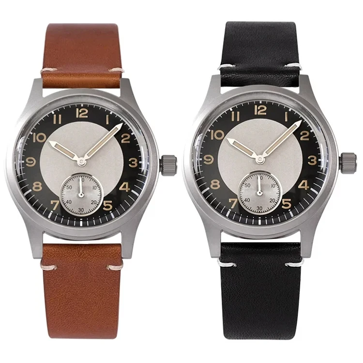 Custom Small Second Hands Leather Watches For Men Stainless Steel Montre En Cuir