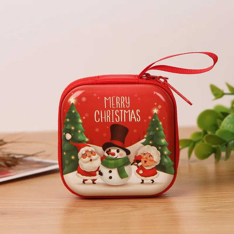 New Customization Cartoon Purse Christmas Bag Key Bag Christmas Gift Small Zipper Coin Purse New Year Gift