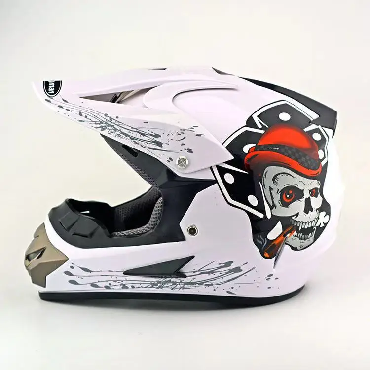 Adult Helmet For Dirtbike Atv Motocross Offroad Motorcycle Snowmobile Helmet With Visor, Full Face Motorcycle Helmet