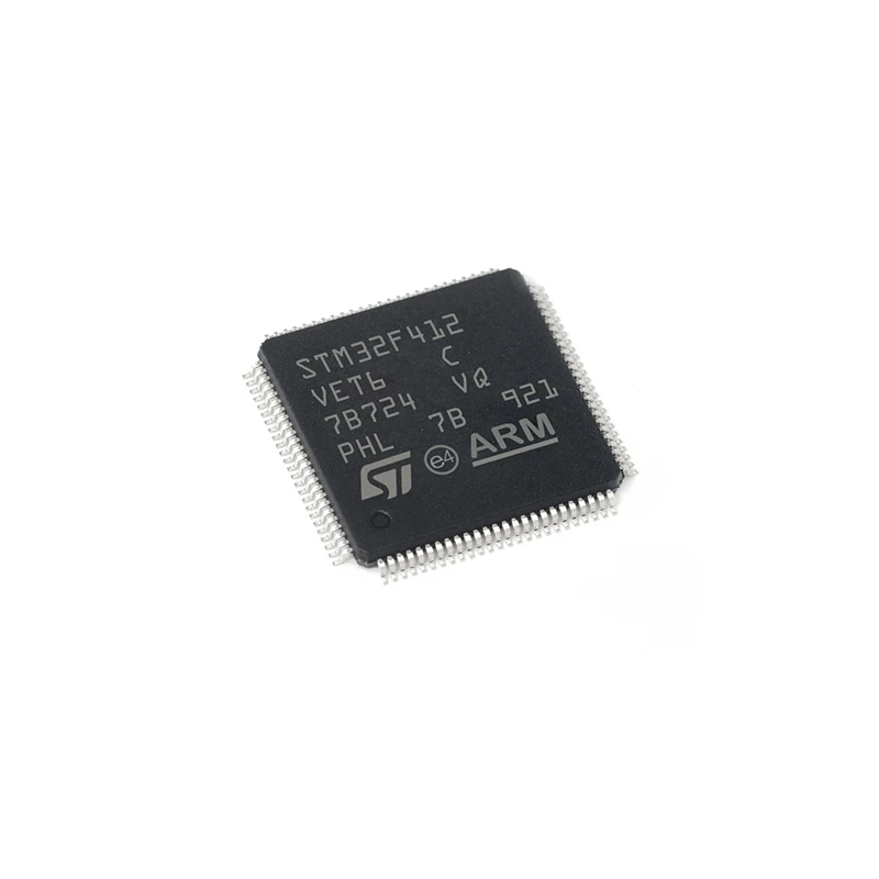 Shenzhen ic component parts STM32F412VET6 LQFP100 32-bit MCU ARM microcontroller chip